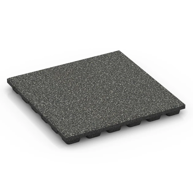 Faldsikringsflise – 160 cm von WARCO im Farbdesign Mørkegrå granit mit den Abmessungen 50 x 50 x 4,8 cm | 0,25 m². Produktfoto von Artikel 6431 in der Aufsicht von schräg vorne.