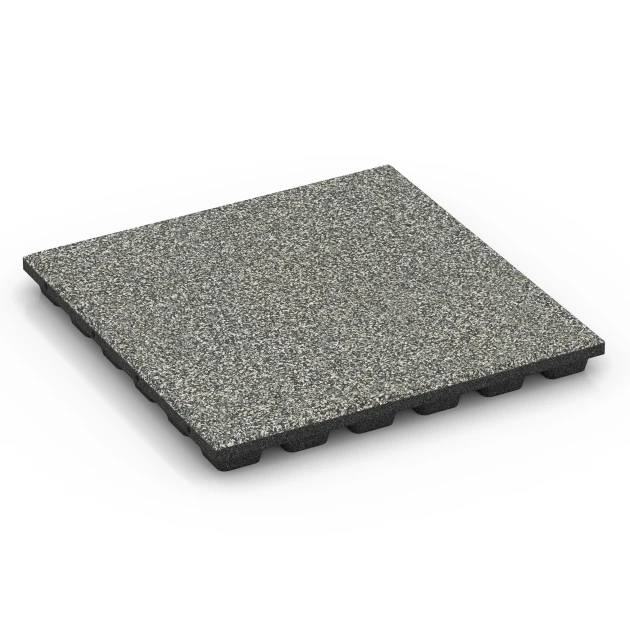 EPDM-faldflise – 160 cm von WARCO im Farbdesign Grå granit mit den Abmessungen 50 x 50 x 4,8 cm | 0,25 m². Produktfoto von Artikel 6432 in der Aufsicht von schräg vorne.