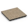 EPDM-faldflise – 160 cm von WARCO im Farbdesign Travertin mit den Abmessungen 50 x 50 x 4,8 cm | 0,25 m². Produktfoto von Artikel 6437 in der Aufsicht von schräg vorne.