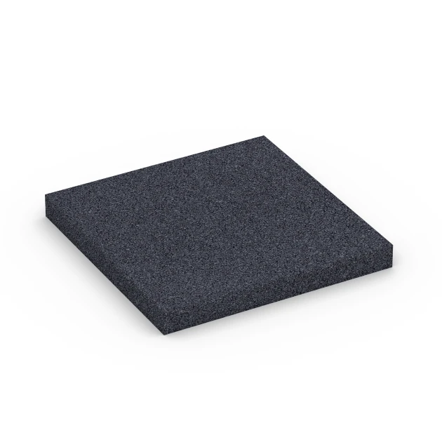 Fitness Performance Elite Træningsgulv von WARCO im Farbdesign Antracit mit den Abmessungen 100 × 100 × 1 cm. Produktfoto von Artikel 6177 in der Aufsicht von schräg vorne.