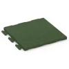 Gummiflise Linea von WARCO im Farbdesign Græsgrøn mit den Abmessungen 50 x 50 x 3 cm | 0,25 m². Produktfoto von Artikel 7054 in der Aufsicht von schräg vorne.