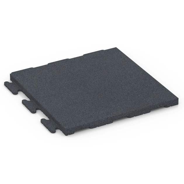 Gummiflise Linea von WARCO im Farbdesign Skifergrå mit den Abmessungen 50 x 50 x 3 cm | 0,25 m². Produktfoto von Artikel 7055 in der Aufsicht von schräg vorne.