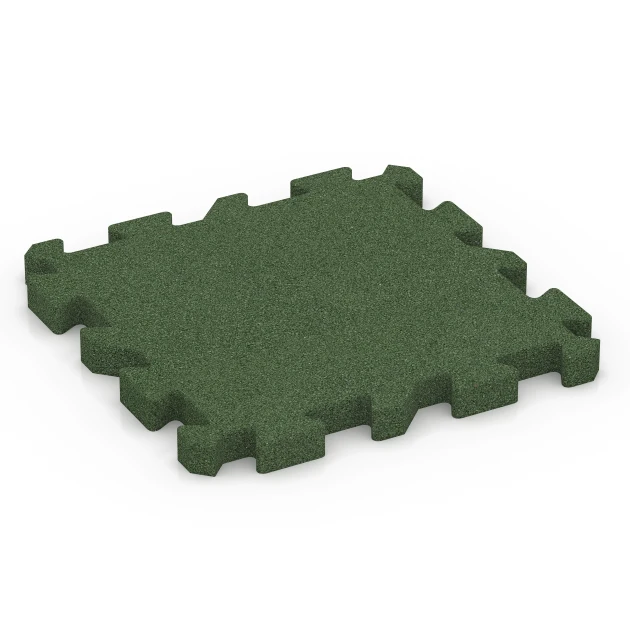 Fitnessgulv von WARCO im Farbdesign Græsgrøn mit den Abmessungen 50 x 50 x 4 cm | 0,25 m². Produktfoto von Artikel 6995 in der Aufsicht von schräg vorne.