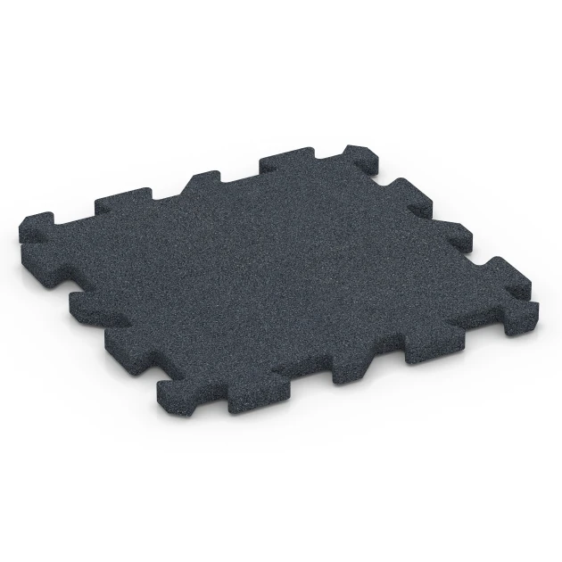 Fitnessgulv von WARCO im Farbdesign Skifergrå mit den Abmessungen 50 x 50 x 3 cm | 0,25 m². Produktfoto von Artikel 6992 in der Aufsicht von schräg vorne.