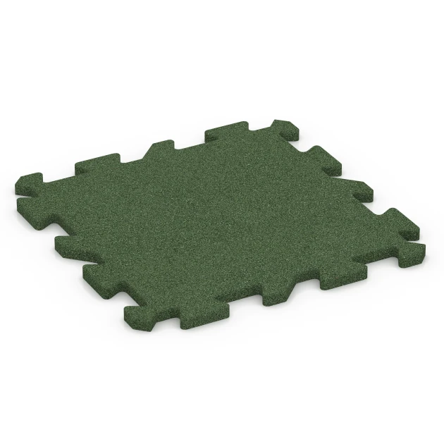 Fitnessgulv von WARCO im Farbdesign Græsgrøn mit den Abmessungen 50 x 50 x 2 cm | 0,25 m². Produktfoto von Artikel 6985 in der Aufsicht von schräg vorne.