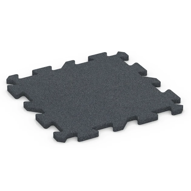 Fitnessgulv von WARCO im Farbdesign Skifergrå mit den Abmessungen 50 x 50 x 2 cm | 0,25 m². Produktfoto von Artikel 6986 in der Aufsicht von schräg vorne.