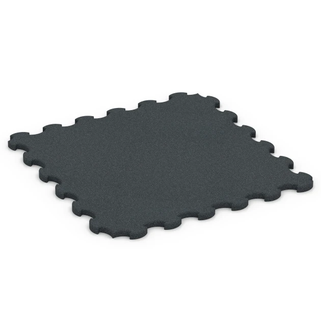 Fitness Beskyttelsesmåtte von WARCO im Farbdesign Antracit mit den Abmessungen 102,5 x 102,5 x 3 cm | 1,05 m². Produktfoto von Artikel 6322 in der Aufsicht von schräg vorne.