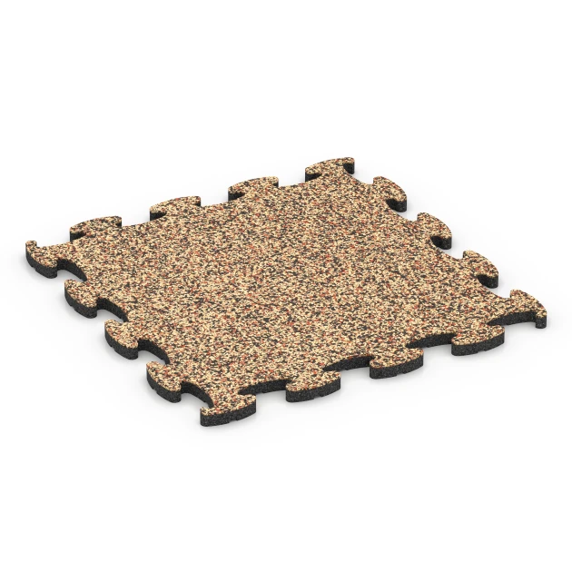 Altanfliser i gummi von WARCO im Farbdesign Terrakotta mit den Abmessungen 44,6 x 44,6 x 1,8 cm. Produktfoto von Artikel 6790 in der Aufsicht von schräg vorne.