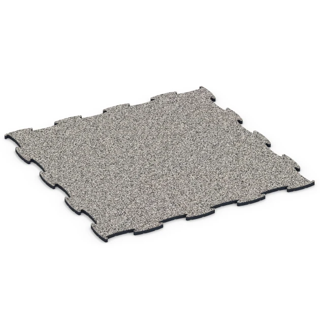 Hundesportgulv til indendørs von WARCO im Farbdesign Grå granit mit den Abmessungen 97,1 x 97,1 x 1,8 cm | 0,94 m². Produktfoto von Artikel 6905 in der Aufsicht von schräg vorne.