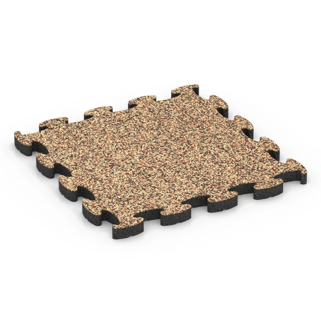 Fitness Active gulvflise von WARCO im Farbdesign Terrakotta mit den Abmessungen 46 x 46 × 2,8 cm. Produktfoto von Artikel 6844 in der Aufsicht von schräg vorne.