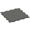 Fitnessgulv Max System von WARCO im Farbdesign Mørkegrå granit mit den Abmessungen 97,1 x 97,1 x 2,8 cm. Produktfoto von Artikel 6886 in der Aufsicht von schräg vorne.
