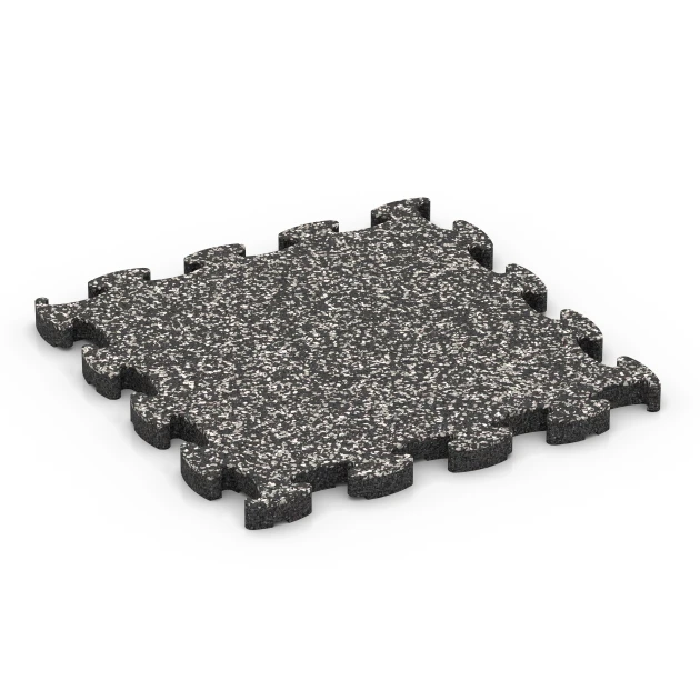 Stentæppe klikflise von WARCO im Farbdesign Mørkegrå granit mit den Abmessungen 30 x 30 x 1,8 cm. Produktfoto von Artikel 6814 in der Aufsicht von schräg vorne.