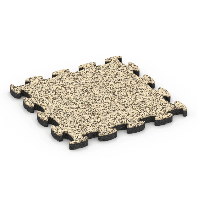 Stentæppe klikflise von WARCO im Farbdesign Travertin mit den Abmessungen 30 x 30 x 1,8 cm. Produktfoto von Artikel 6820 in der Aufsicht von schräg vorne.