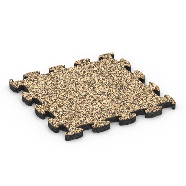 Stentæppe klikflise von WARCO im Farbdesign Rattan mit den Abmessungen 30 x 30 x 1,8 cm. Produktfoto von Artikel 6822 in der Aufsicht von schräg vorne.