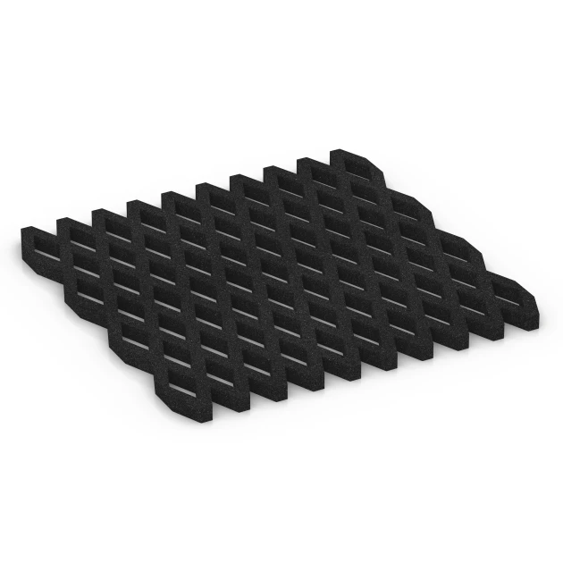 Faldsikringsgræsrist von WARCO im Farbdesign Antracit mit den Abmessungen 100 x 100 x 4 cm. Produktfoto von Artikel 7009 in der Aufsicht von schräg vorne.