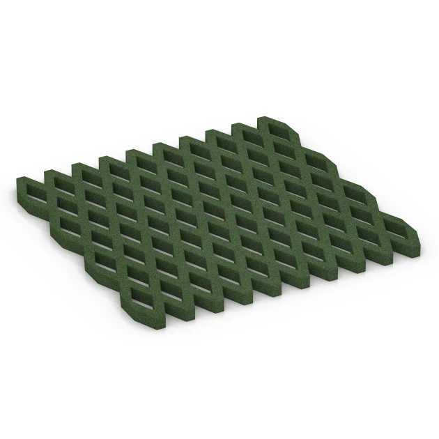 Faldsikringsgræsrist von WARCO im Farbdesign Græsgrøn mit den Abmessungen 100 x 100 x 4 cm. Produktfoto von Artikel 7011 in der Aufsicht von schräg vorne.