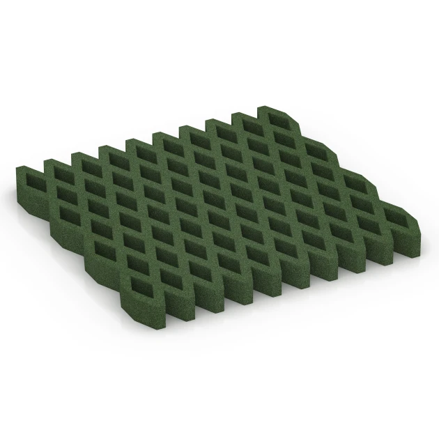 Faldsikringsgræsrist von WARCO im Farbdesign Græsgrøn mit den Abmessungen 100 × 100 × 8 cm. Produktfoto von Artikel 7014 in der Aufsicht von schräg vorne.