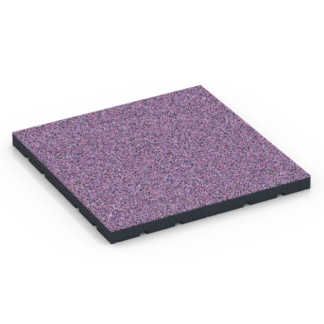 Udendørs træningsgulv von WARCO im Farbdesign Lavendel mit den Abmessungen 60 x 60 x 4 cm | 0,36 m². Produktfoto von Artikel 7146 in der Aufsicht von schräg vorne.