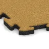 Detailaufnahme der Randausprägung von WARCO-Produkt 5293, Poolflise, Format 500 x 500 x 30 mm, Farbe Citrongul.
