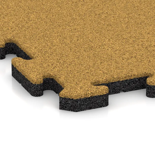 Detailaufnahme der Randausprägung von WARCO-Produkt 5293, Poolflise, Format 500 x 500 x 30 mm, Farbe Citrongul.