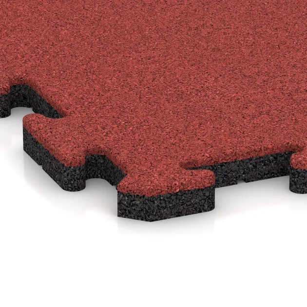 Detailaufnahme der Randausprägung von WARCO-Produkt 5295, Poolflise, Format 500 x 500 x 30 mm, Farbe Rose.