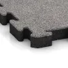 Detailaufnahme der Randausprägung von WARCO-Produkt 4563, Gummibelægning til sport HD, Format 500 x 500 x 50 mm, Farbe Grå Melange.