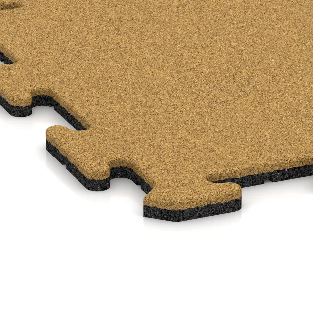 Detailaufnahme der Randausprägung von WARCO-Produkt 6206, Gulvflise 1,8 cm, Format 500 x 500 x 18 mm, Farbe Citrongul.