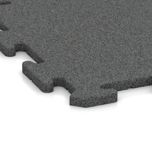 Detailaufnahme der Randausprägung von WARCO-Produkt 0167, Gulvflise 1,8 cm, Format 500 x 500 x 18 mm, Farbe Skifergrå.