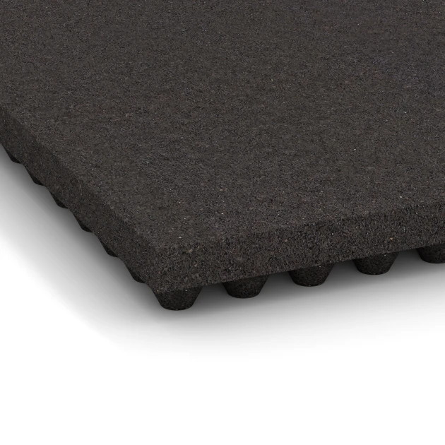 Detailaufnahme der Randausprägung von WARCO-Produkt 3643, Luksus staldmåtte, Format 100 × 50 × 5,5 cm, Farbe Antracit.