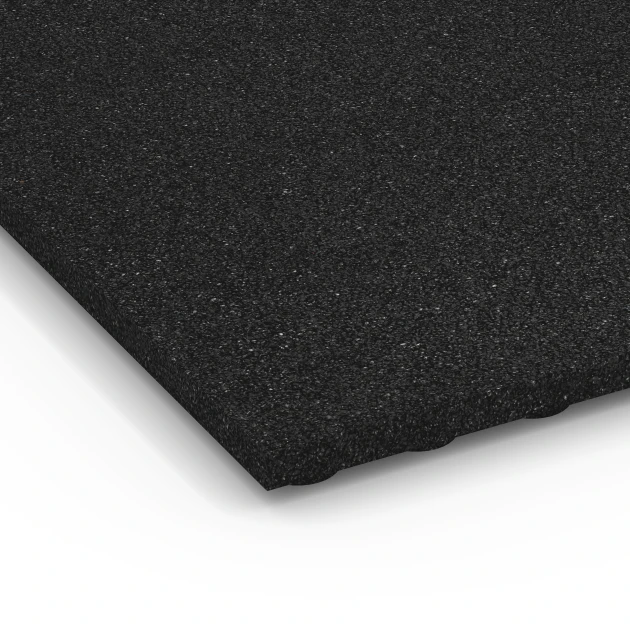 Detailaufnahme der Randausprägung von WARCO-Produkt 6644, Stallplatte, Format 100 x 50 x 3 cm, Farbe Antracit.