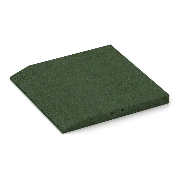 Detailaufnahme der Randausprägung von WARCO-Produkt 0434, Rand-Platte (eine Seite abgeschrägt), Format 500 x 500 x 45 mm, Farbe Græsgrøn.