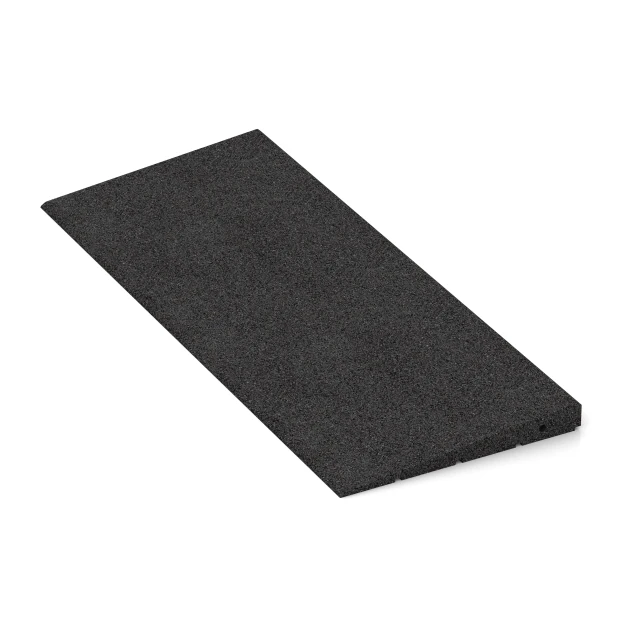 Detailaufnahme der Randausprägung von WARCO-Produkt 2388, Tærskelrampe 75 cm, Format 75 x 30 cm | 8 < 35 mm, Farbe Antracit.