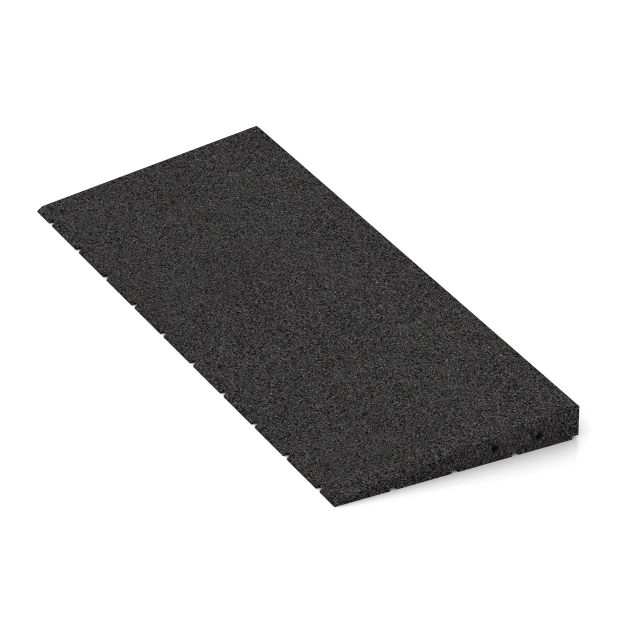 Detailaufnahme der Randausprägung von WARCO-Produkt 2468, Tærskelrampe 75 cm, Format 75 x 30 cm | 8 < 45 mm, Farbe Antracit.