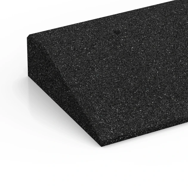 Detailaufnahme der Randausprägung von WARCO-Produkt 6601, Tærskelrampe, Format 100 × 25 cm | 1 < 8 cm, Farbe Antracit.