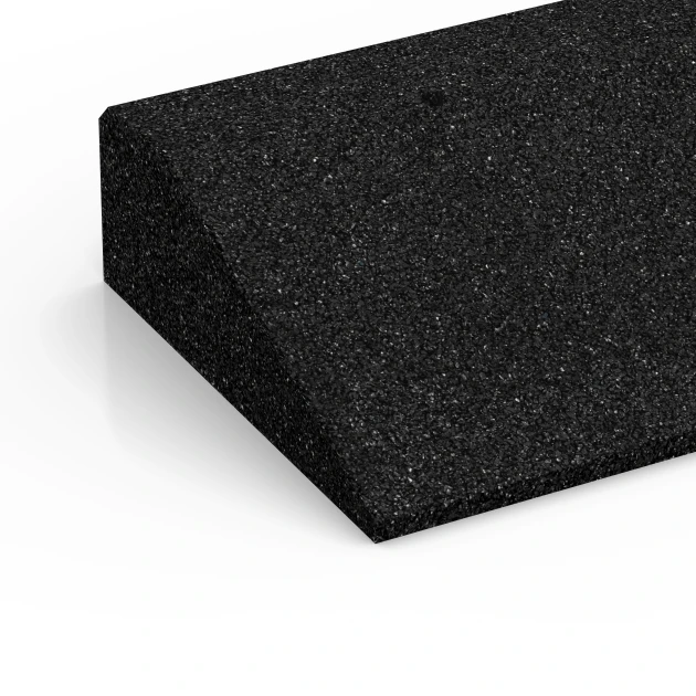 Detailaufnahme der Randausprägung von WARCO-Produkt 6602, Tærskelrampe, Format 100 × 25 cm | 1 < 9 cm, Farbe Antracit.