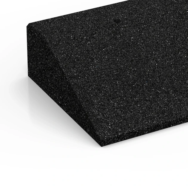 Detailaufnahme der Randausprägung von WARCO-Produkt 6603, Tærskelrampe, Format 100 × 25 cm | 1 < 10 cm, Farbe Antracit.