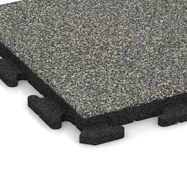 Detailaufnahme der Randausprägung von WARCO-Produkt 1298, Gangfliser Classic, Format 500 x 500 x 40 mm, Farbe Grå Granit.