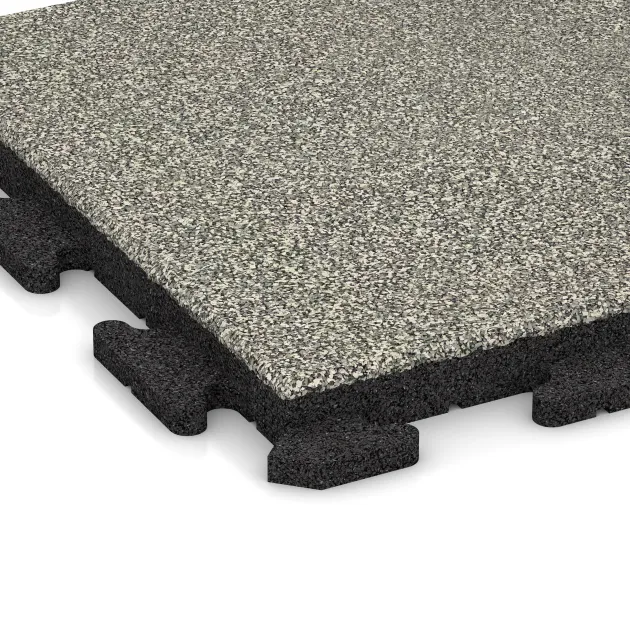 Detailaufnahme der Randausprägung von WARCO-Produkt 1299, Gangfliser Classic, Format 500 x 500 x 40 mm, Farbe Lys Granit.