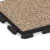 Detailaufnahme der Randausprägung von WARCO-Produkt 1305, Gangfliser Classic, Format 500 x 500 x 40 mm, Farbe Travertin.