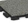 Detailaufnahme der Randausprägung von WARCO-Produkt 1207, Poolflise Klassisk, Format 500 x 500 x 30 mm, Farbe Grå Granit.