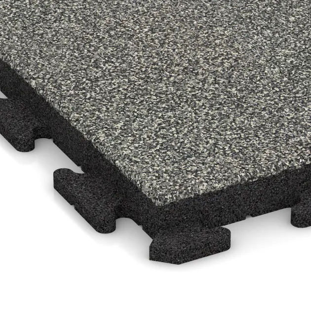 Detailaufnahme der Randausprägung von WARCO-Produkt 1431, Gangfliser Classic, Format 500 x 500 x 50 mm, Farbe Grå Granit.