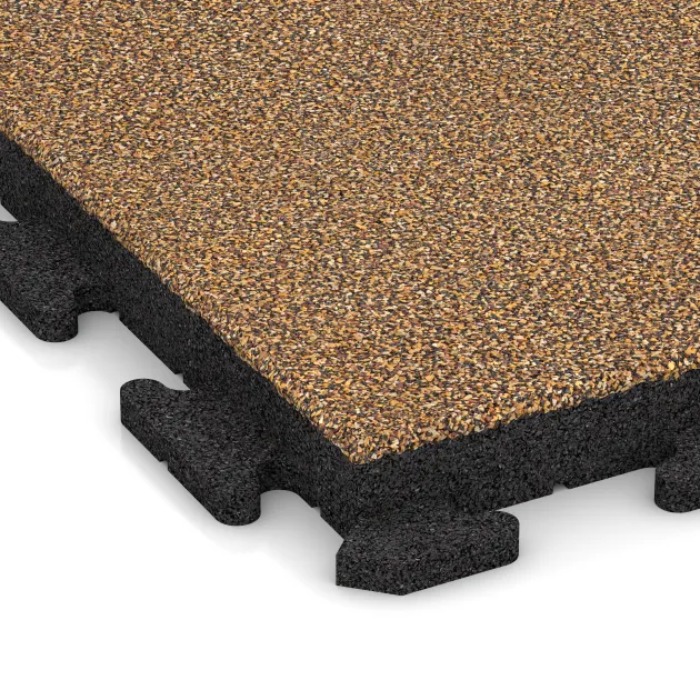 Detailaufnahme der Randausprägung von WARCO-Produkt 1443, Gangfliser Classic, Format 500 x 500 x 50 mm, Farbe Rattan Lounge.