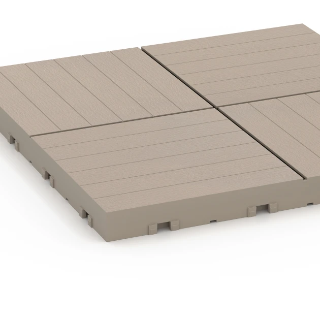 Detailaufnahme der Randausprägung von WARCO-Produkt 6351, Mosaik – Terrassefliser, Format 30 x 30 x 2 cm, Farbe Vanilje.