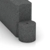 Detailaufnahme der Randausprägung von WARCO-Produkt 2577, Gummiblok, Format 100 x 15 x 30 cm, Farbe Skifergrå.