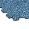 Detailaufnahme der Randausprägung von WARCO-Produkt 1029, Fitnessgulv Kompakt, Format 970 x 970 x 8 mm | 0,94 m, Farbe Atlantic.