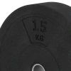 Detailaufnahme der Randausprägung von WARCO-Produkt 6086, Bumper plate, Format 15 kg | ø 45,4 x 8,61 cm, Farbe Antracit.