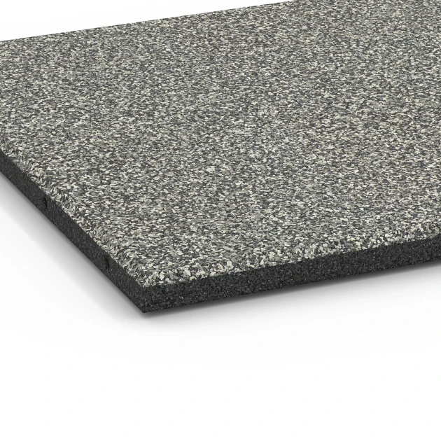 Detailaufnahme der Randausprägung von WARCO-Produkt 6414, Faldsikringsflise – 90 cm, Format 50 x 50 x 3 cm, Farbe Grå granit.