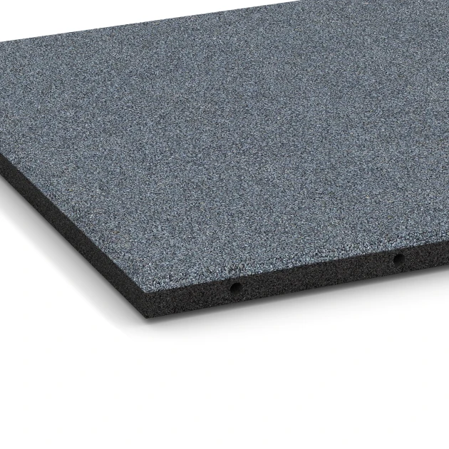 Detailaufnahme der Randausprägung von WARCO-Produkt 6130, Faldsikringsflise – 95 cm, Format 50 x 50 x 3 cm | 0,25 m², Farbe Grafitgrå.
