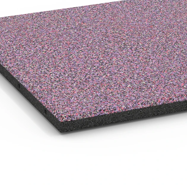 Detailaufnahme der Randausprägung von WARCO-Produkt 6418, Faldsikringsflise – 90 cm, Format 50 x 50 x 3 cm | 0,25 m², Farbe Lavendel.