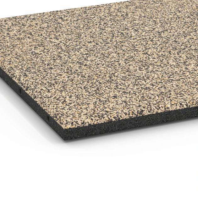Detailaufnahme der Randausprägung von WARCO-Produkt 6419, Faldsikringsflise – 90 cm, Format 50 x 50 x 3 cm | 0,25 m², Farbe Travertin.